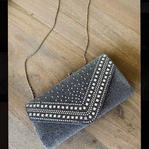Silver sparkle shoulder bag
